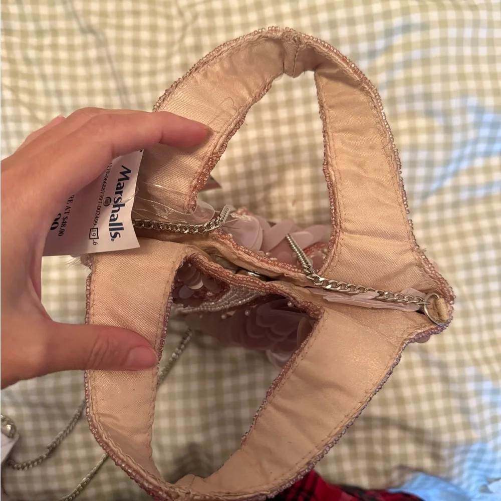 NWT Tj maxx/ Marshalls pink beaded bag - Picture 6 of 6